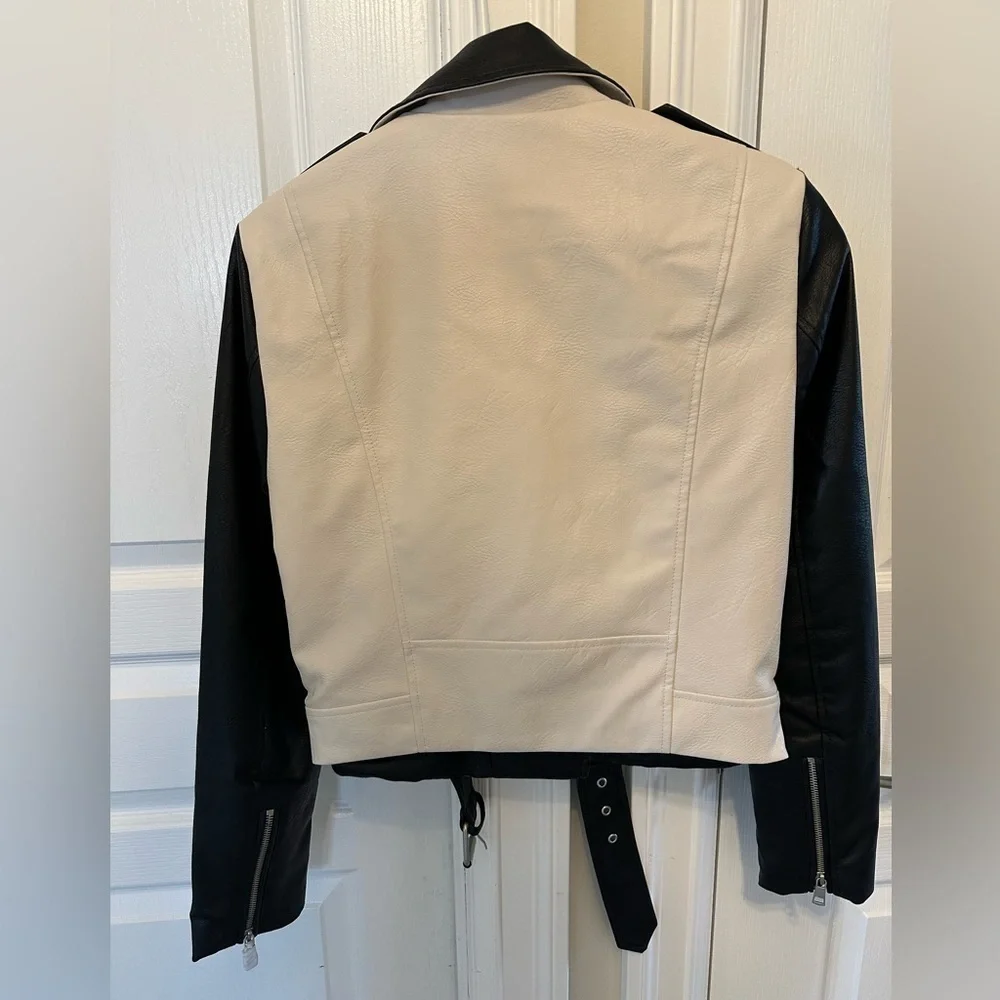 Only vegan leather biker black/white extra small - Picture 6 of 6
